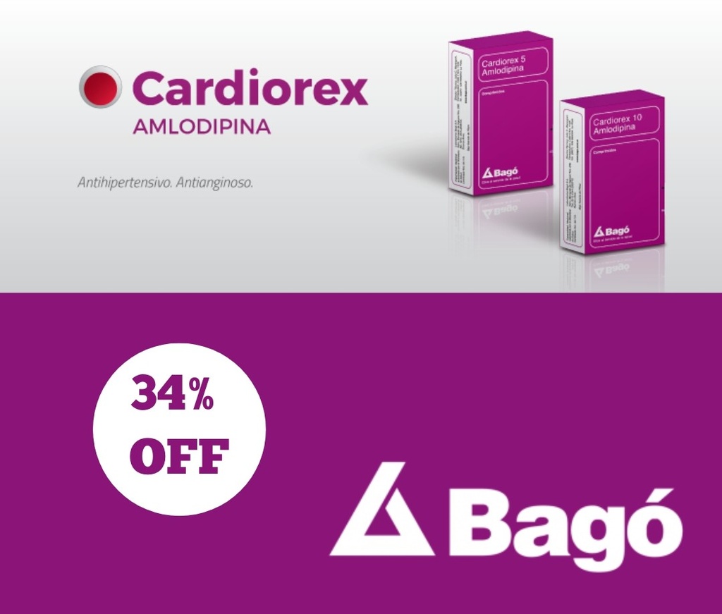 CARDIOREX amlodipina 10 - 10 mg comp.x 30 - Bagó