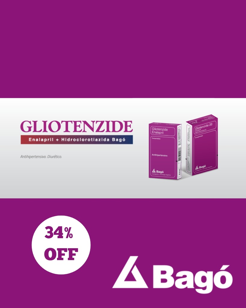GLIOTENZIDE - 20 mg comp.x 30 - Bagó