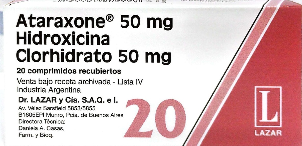 ATARAXONE - 50 mg comp.rec.x 20 - Lazar