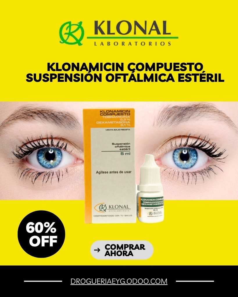 KLONAMICIN COMPUESTO - sol.oft.x 5 ml - Klonal(Tobra+Dexa)