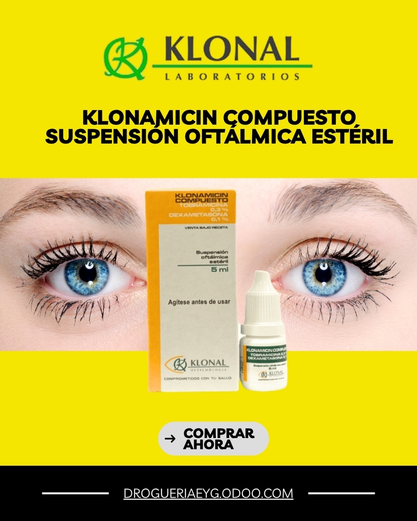 KLONAMICIN COMPUESTO - sol.oft.x 5 ml - Klonal(Tobra+Dexa)