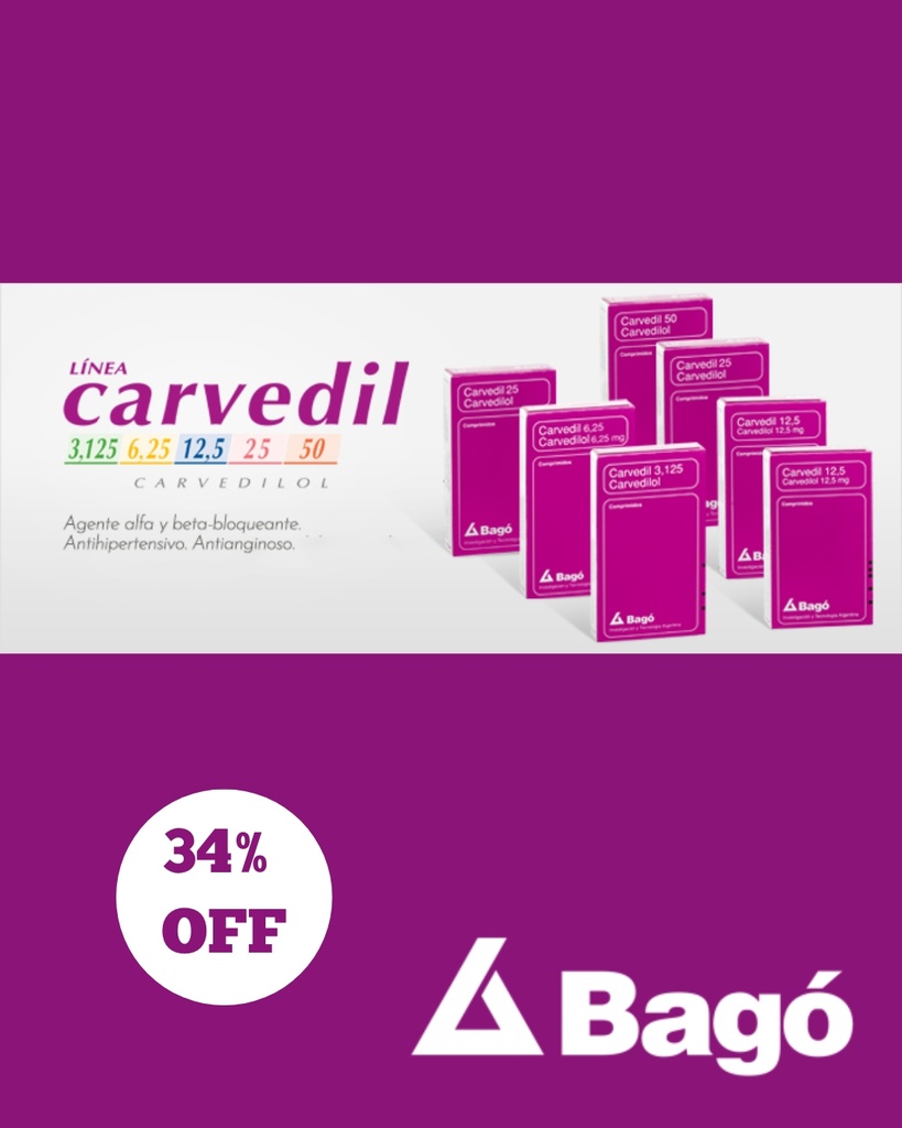 CARVEDIL 25 - 25 mg comp.x 28 - Bagó