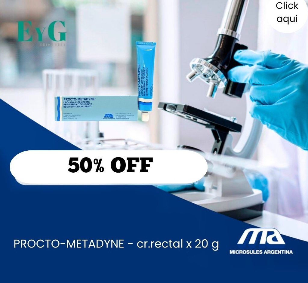 PROCTO-METADYNE - cr.rectal x 20 g - Microsules Arg.