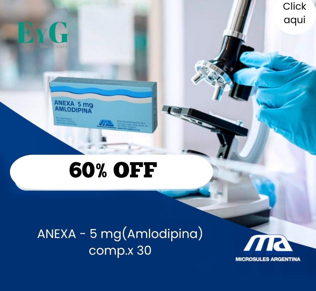 ANEXA - 5 mg(Amlodipina) comp.x 30 - Microsules Arg.