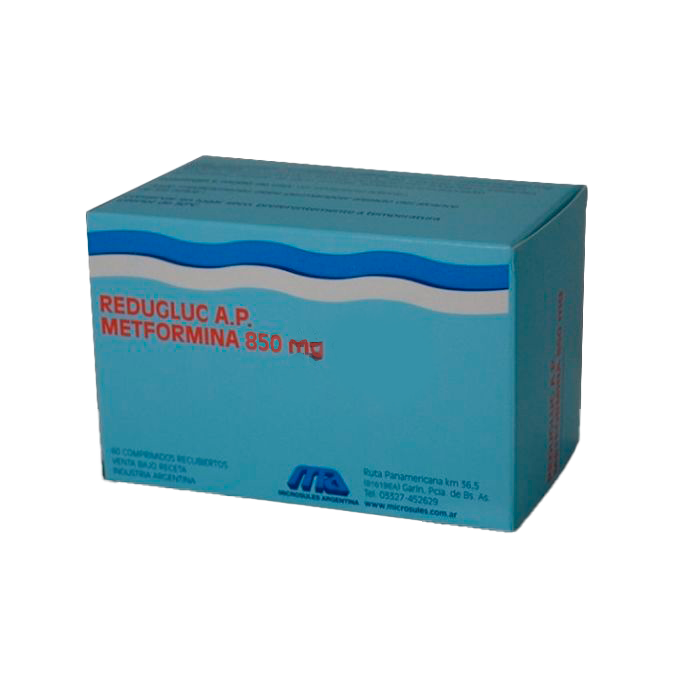 REDUGLUC A.P. - 850 mg comp.rec.AP x 60 - Microsules Arg.