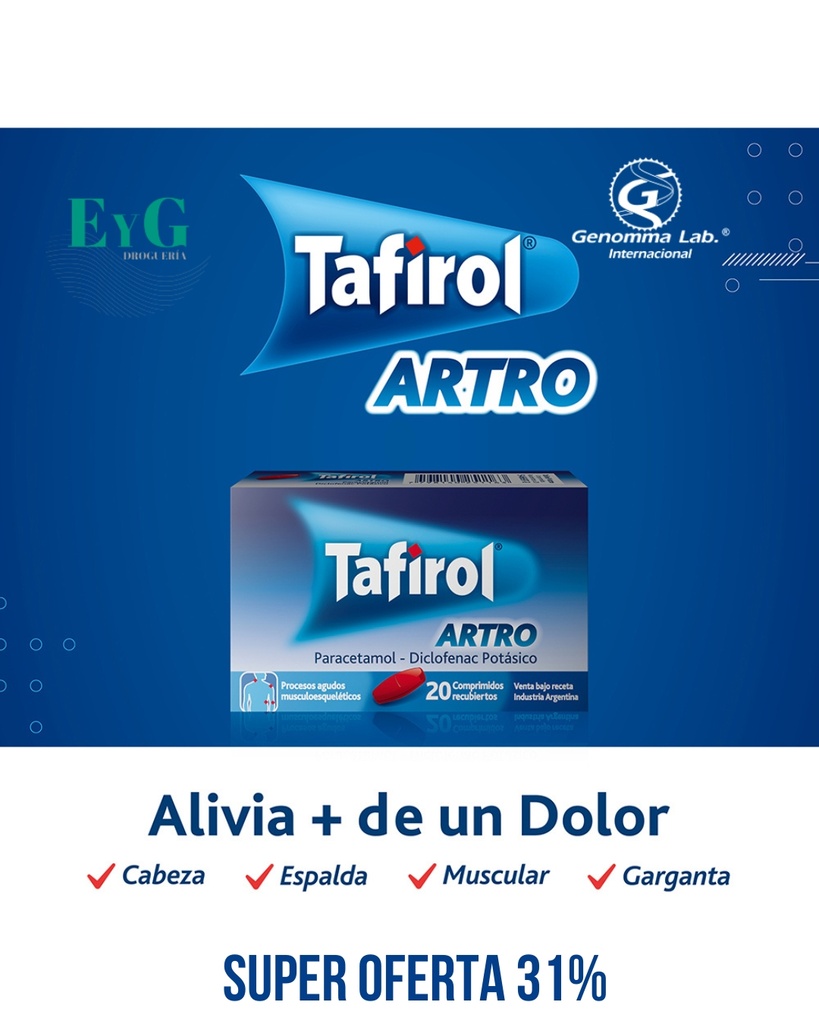 TAFIROL ARTRO - comp.rec.x 20 - Genomma Lab.