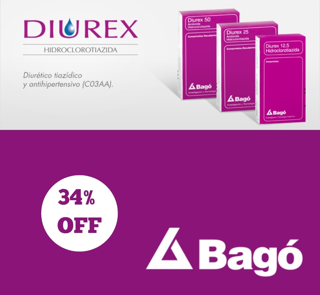 DIUREX 12.5 - 12.5 mg comp.x 30 - Bagó