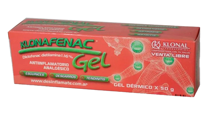 KLONAFENAC GEL - 1% gel x 50 g - Klonal