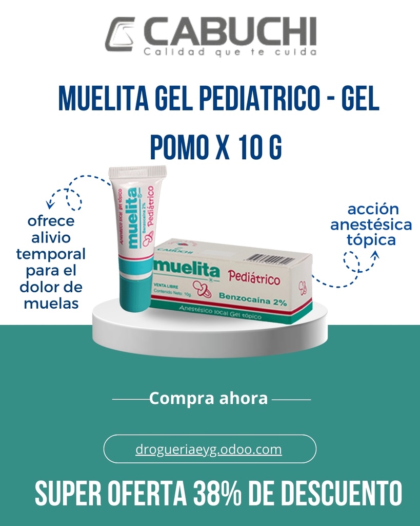 MUELITA GEL PEDIATRICO - gel pomo x 10 g - Cabuchi