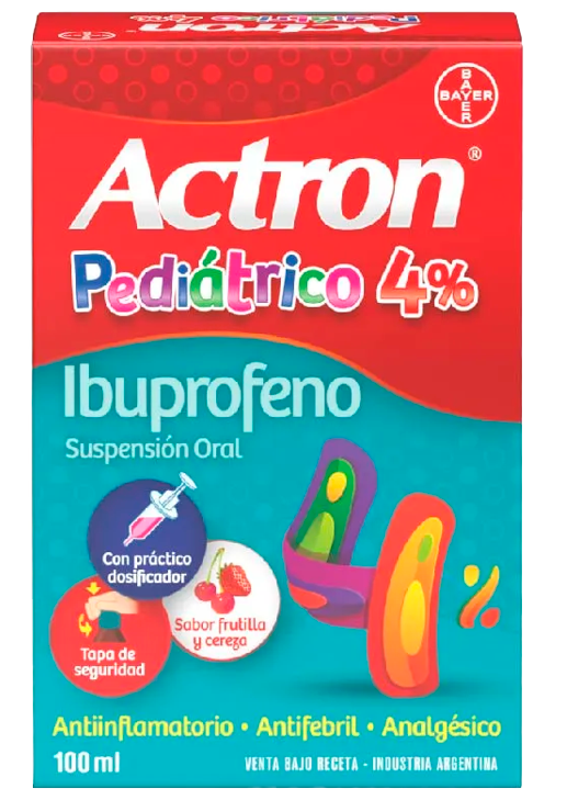 ACTRON PEDIATRICO ibuprofeno 4% - susp.oral x 100 ml - Bayer Consumer