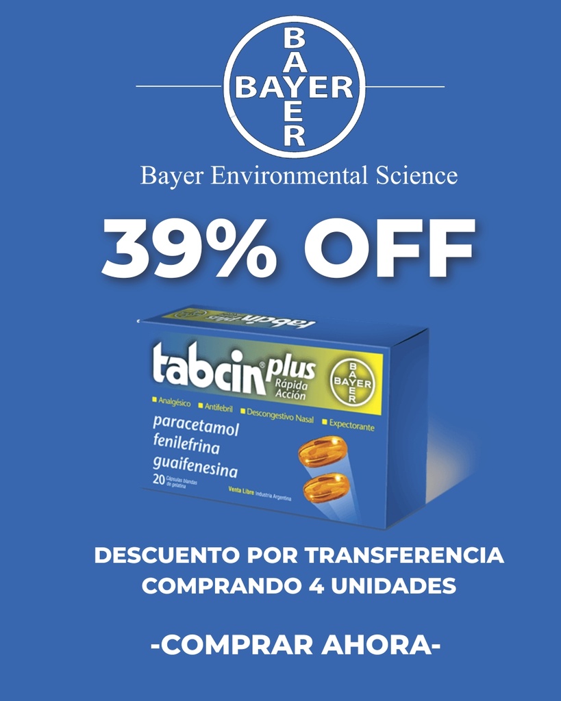 TABCIN PLUS RAPIDA ACCION - cáps.blandas x 20 - Bayer Consumer