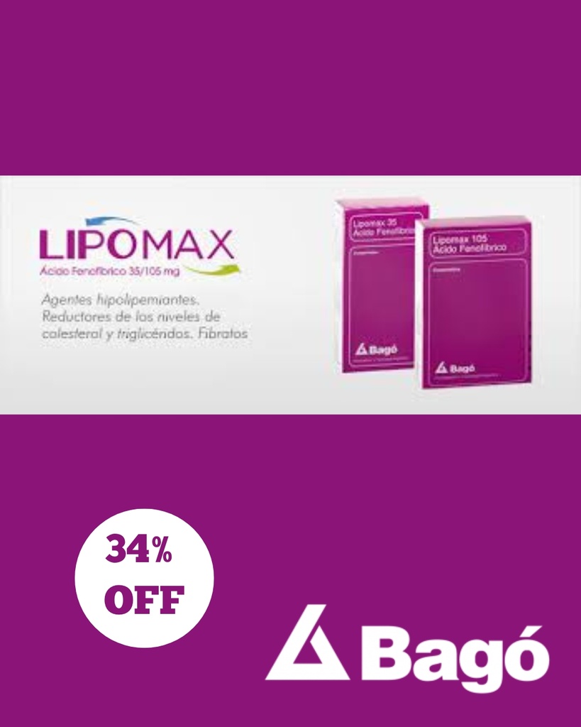 LIPOMAX 105 - 105 mg comp.x 30 - Bagó