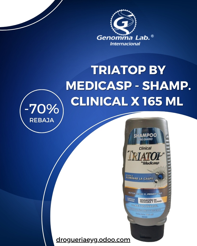 TRIATOP BY MEDICASP - shamp. clinical x 165 ml - Genomma Lab.