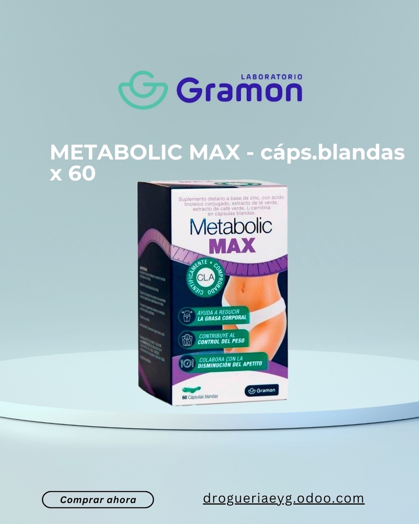 METABOLIC MAX - cáps.blandas x 60 - Laboratorio Gramon