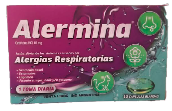 ALERMINA  10 mg cáps.x 10 Genomma Lab.