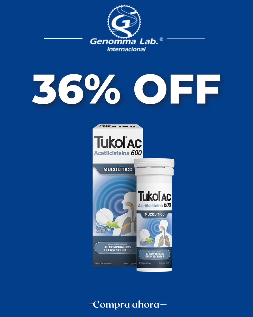 TUKOL AC - 600 mg comp.eferv.x 10 - Genomma Lab.