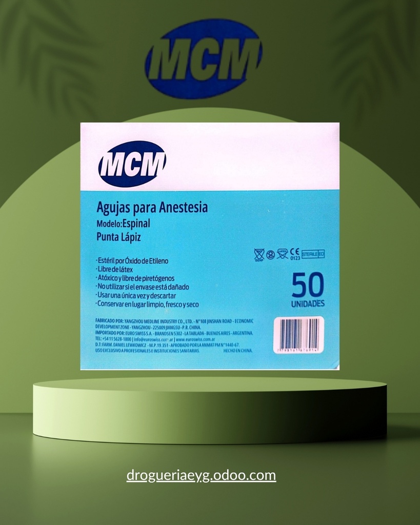 AGUJA ESPINAL 21G 3 1/2 - MCM 
