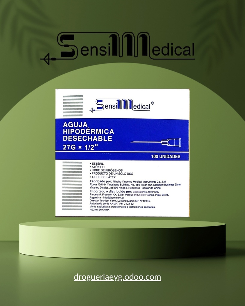AGUJAS 13/4 x 100 - SENSI MEDICAL 