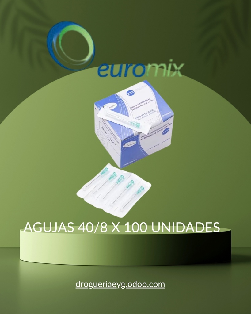 AGUJAS 40/8 X 100 UN.  EUROMIX 