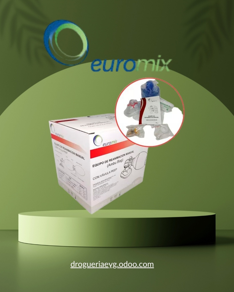 AMBU EQUIPO DE REANIM. ADULTO S/ VALVULA - EUROMIX