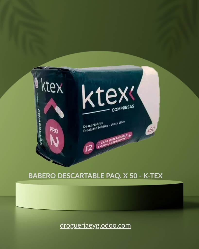 BABERO DESCARTABLE PAQ. X 50 - K-TEX