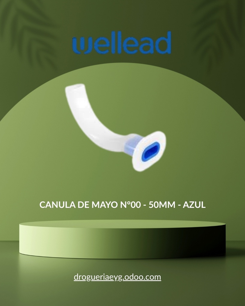 CANULA DE MAYO N°00 - 50MM - AZUL - WELL LEAD 
