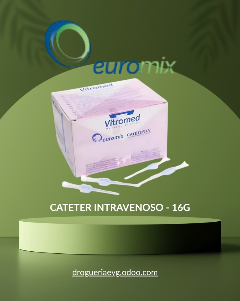 CATETER INTRAVENOSO - 16G - EUROMIX 