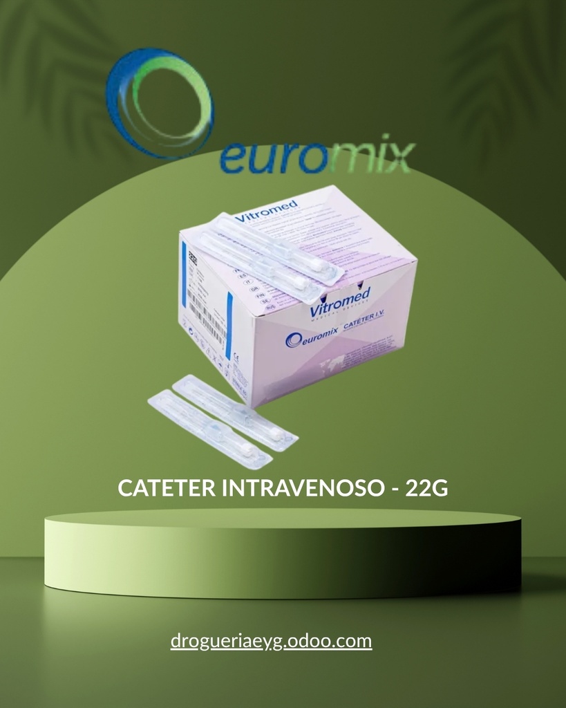 CATETER INTRAVENOSO - 22G - EUROMIX 