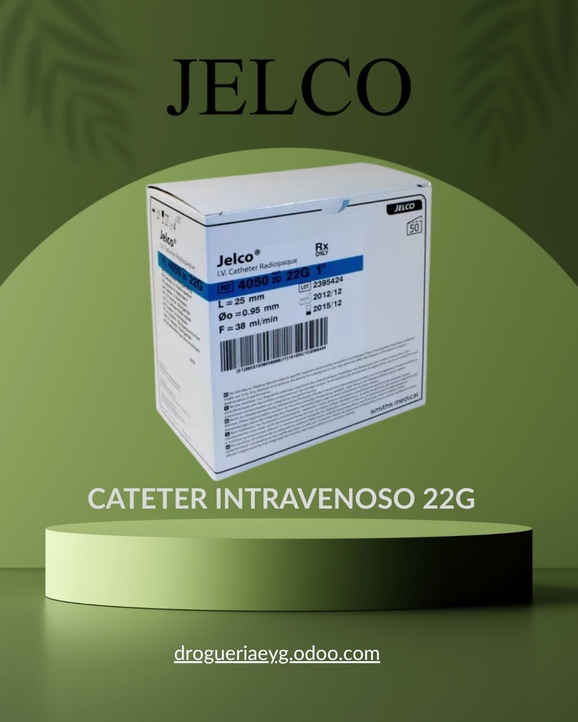 CATETER INTRAVENOSO  22G  JELCO 
