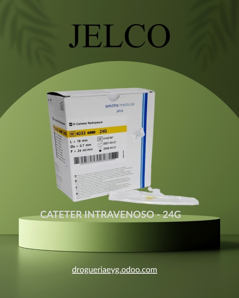 CATETER INTRAVENOSO - 24G - JELCO 