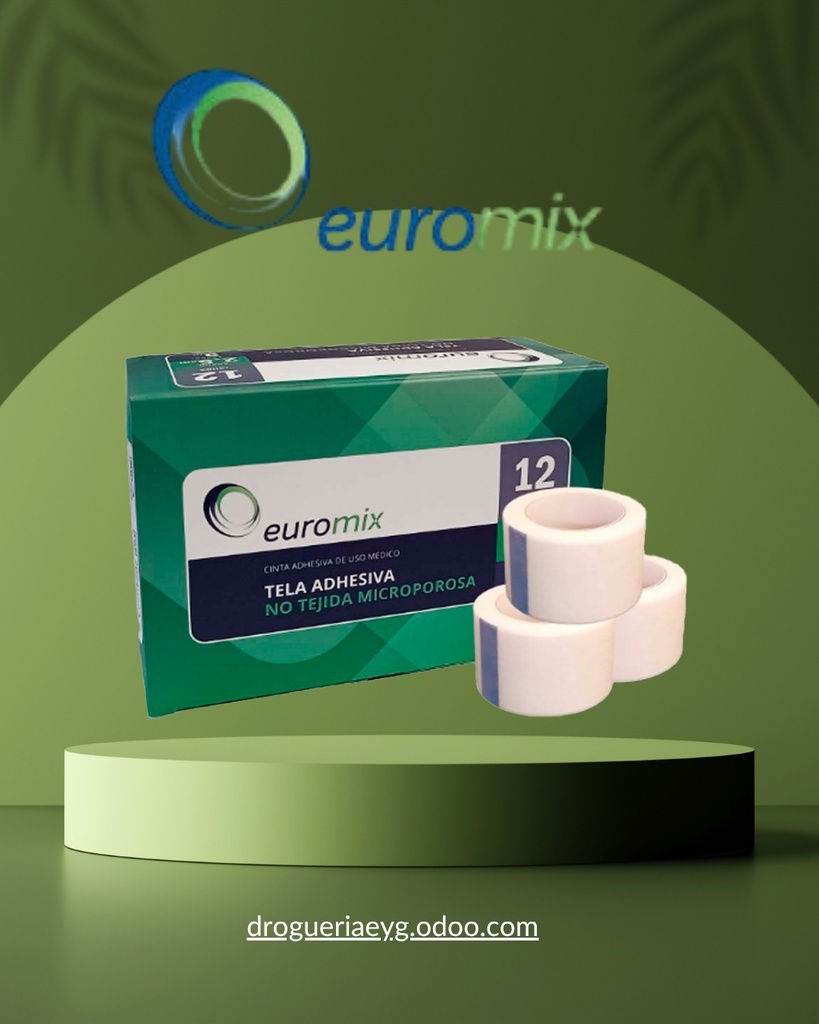 CINTA MICROPORE 2,5 CM X 9 MTS X 12 UN - EUROMIX 