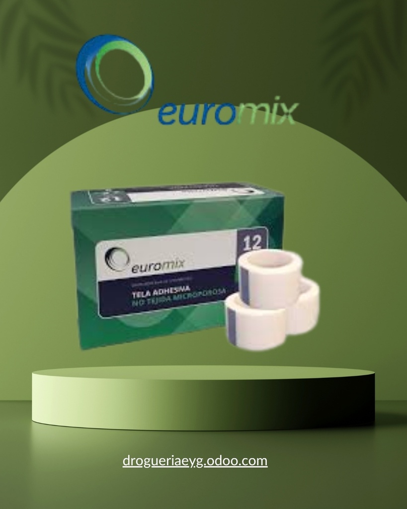 CINTA MICROPORE 5 CM X 9 MTS X 6 UN - EUROMIX 