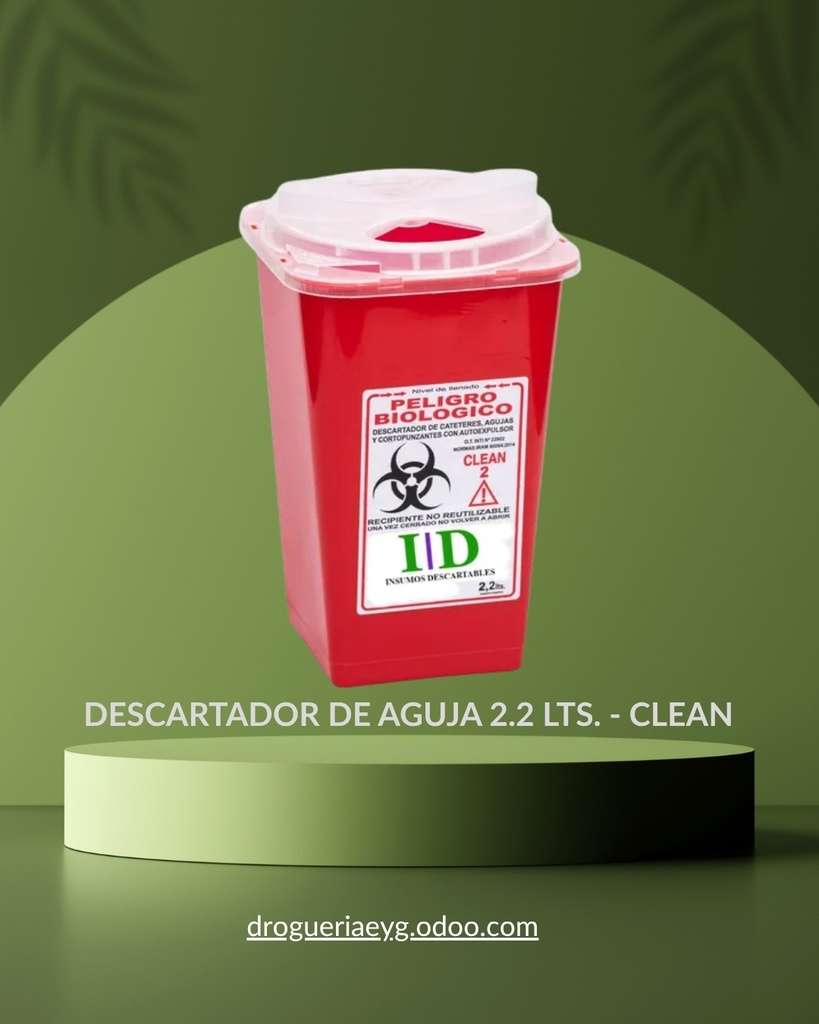 DESCARTADOR DE AGUJA 2.2 LTS. - CLEAN