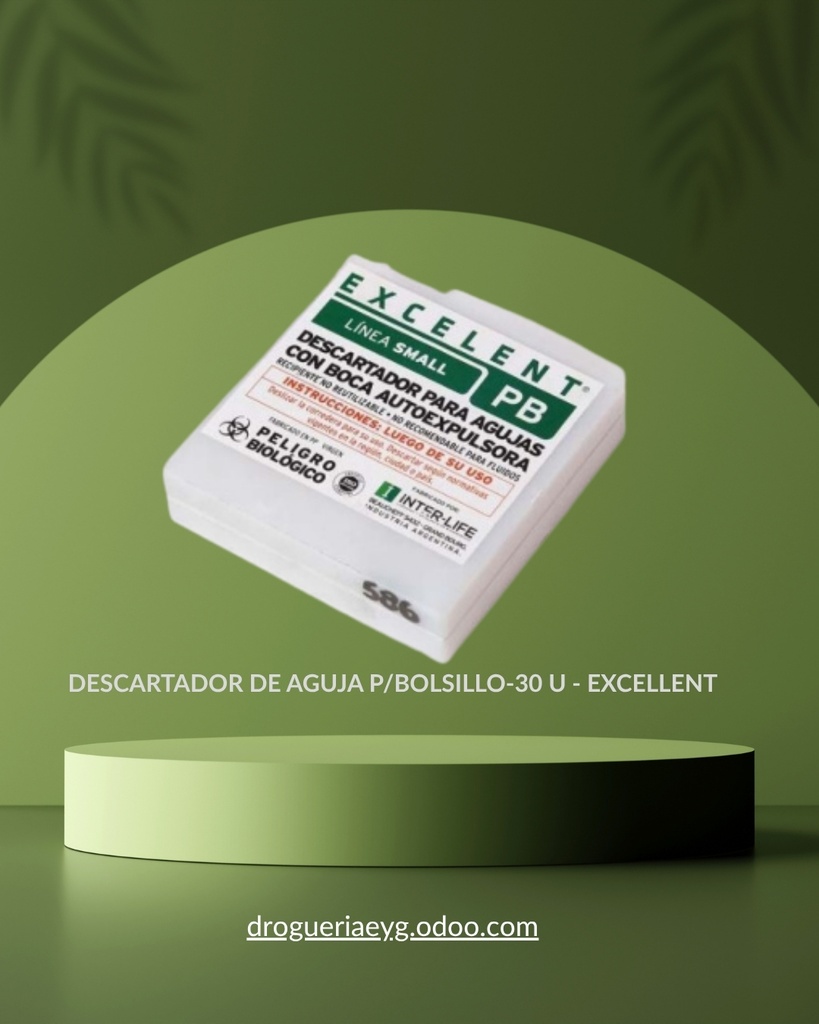 DESCARTADOR DE AGUJA P/BOLSILLO-30 U - EXCELLENT