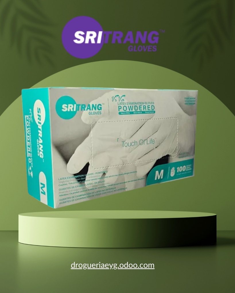 GUANTES DE LATEX - TALLE `M` - SRI TRANG