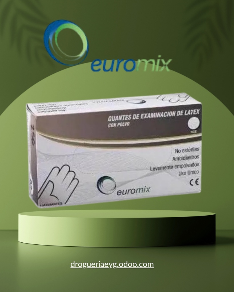 GUANTES DE LATEX - TALLE `S` - EUROMIX