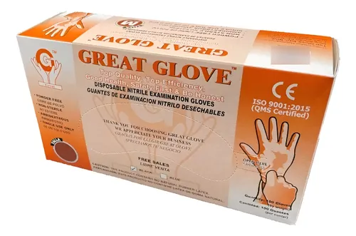 GUANTES DE NITRILO - `NEGRO` - `L` - GREAT GLOVE