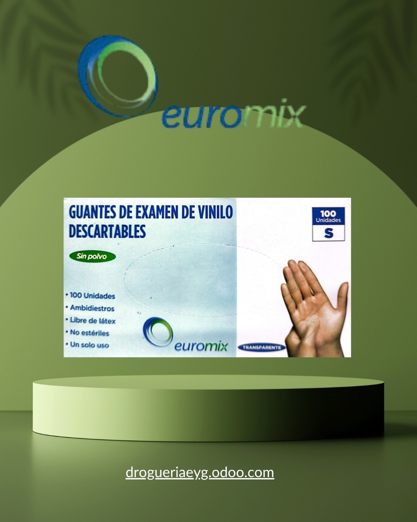 GUANTES DE VINILO  S - EUROMIX *