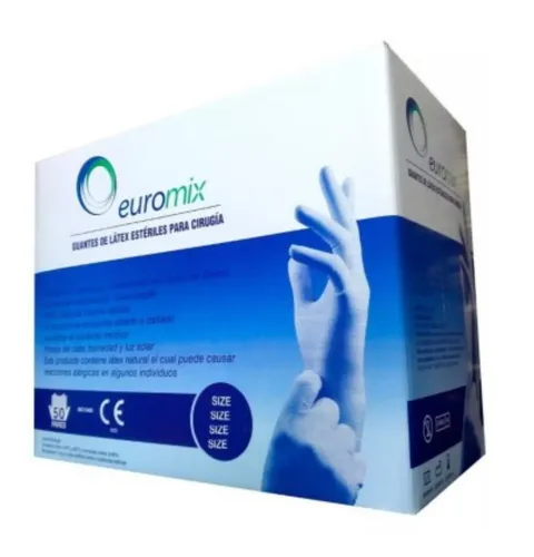 GUANTES ESTERILES - NRO 7 1/2 - X PAR - EUROMIX