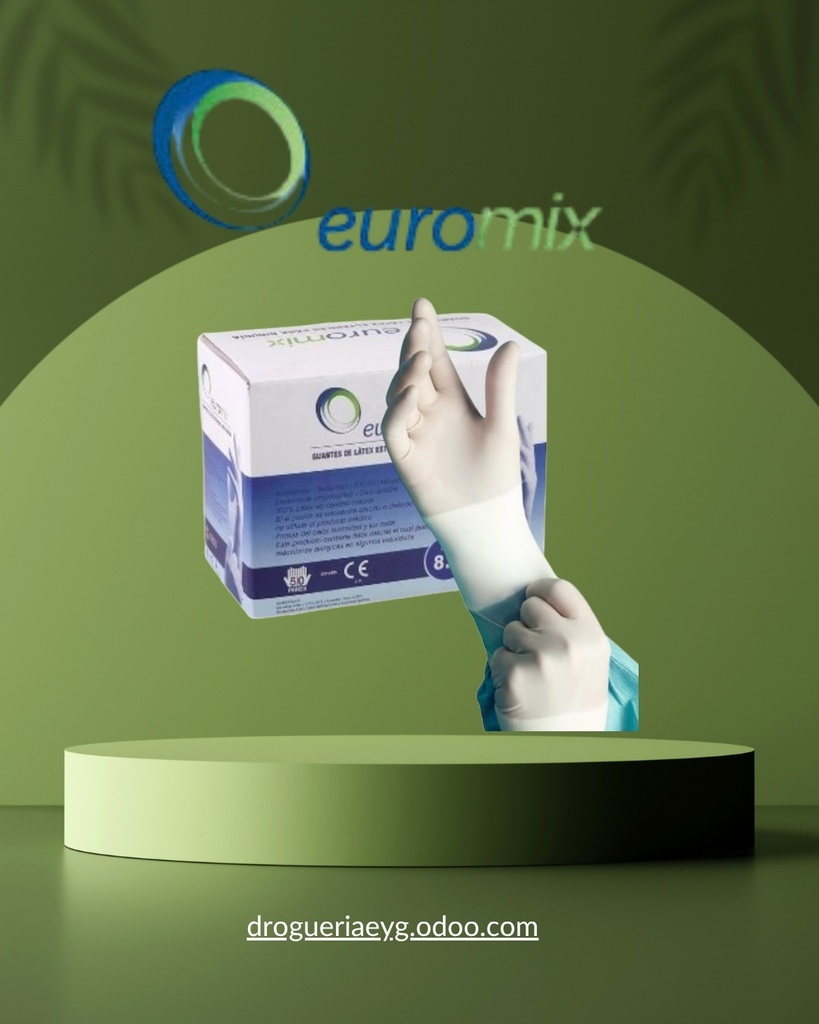 GUANTES ESTERILES - NRO 8 1/2 - X PAR - EUROMIX