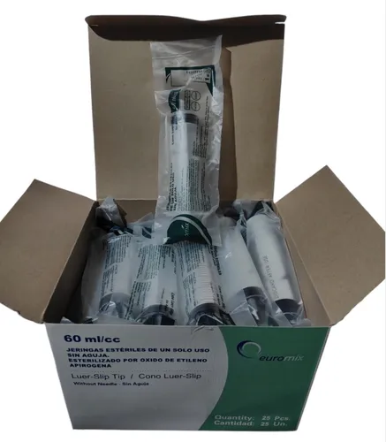 JERINGA 60 ml - S/A - P/Catéter - EUROMIX