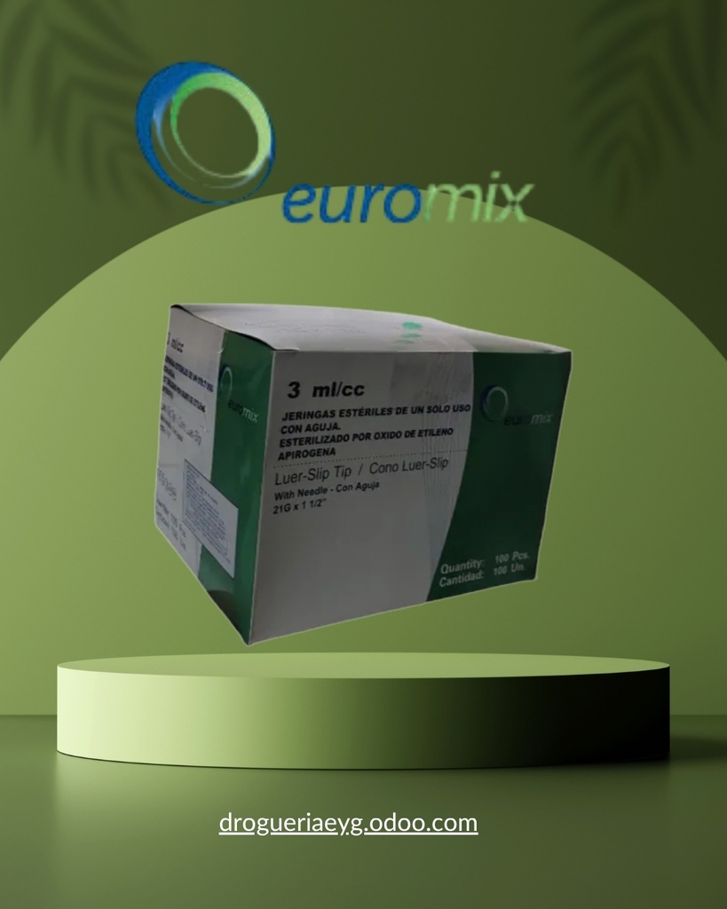 JERINGA 3 ml - C/A 40/8 - EUROMIX