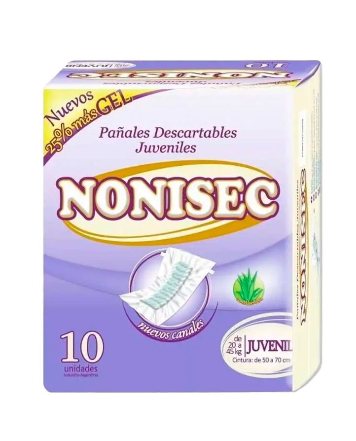 PAÑAL JUVENIL X 10 UNI - NONISEC 