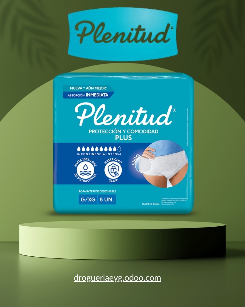 PAÑAL PLENITUD PROTEC PLUS UNISEX "G/XG" x 8 U - KIMBERLY CLARCK