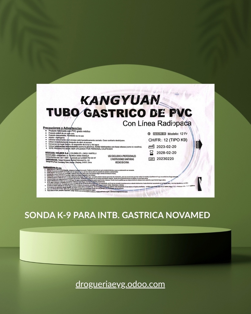 SONDA K-9 PARA INTB. GASTRICA NOVAMED - KANGYUANG 