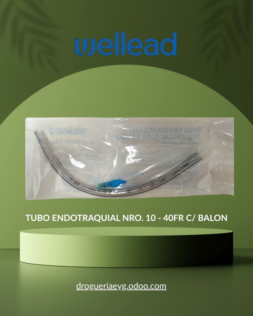 TUBO ENDOTRAQUIAL NRO. 10 - 40FR C/ BALON - WELL LEAD 