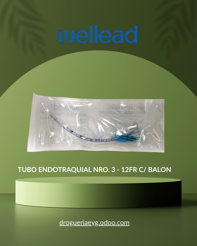 TUBO ENDOTRAQUIAL NRO. 3 - 12FR C/ BALON -WELL LEAD 