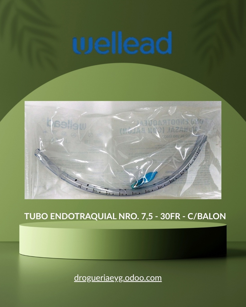 TUBO ENDOTRAQUIAL NRO. 7,5 - 30FR - C/BALON - WELLEAD 