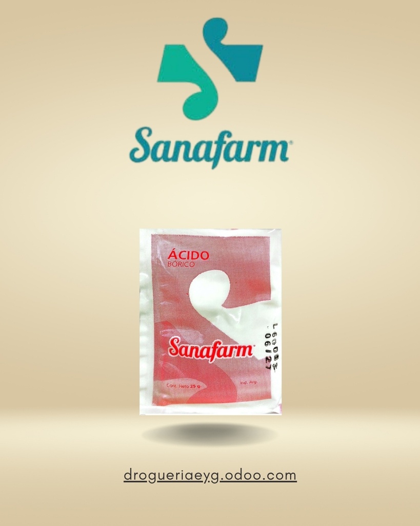 ACIDO BORICO SOBRE X 25 GR - SANAFARM 