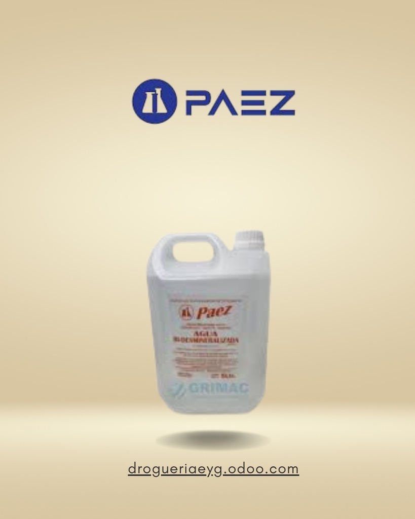 AGUA BI-DESMINERALIZADA X 5LT. - PAEZ 